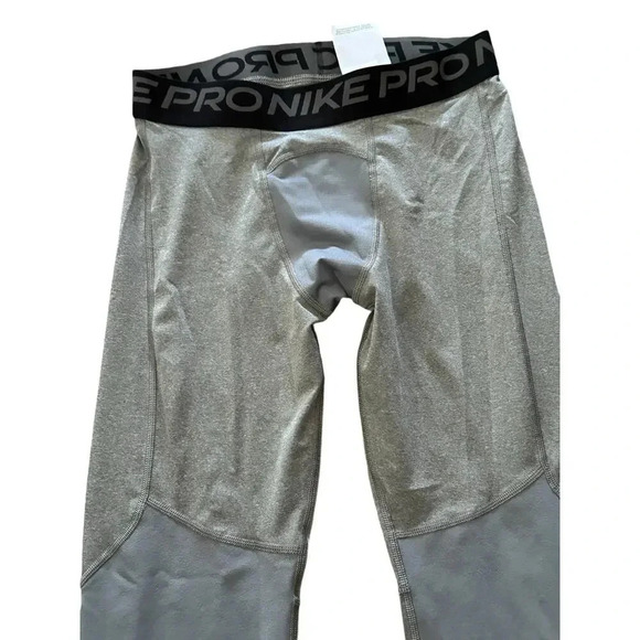 Nike Pro Dri Fit Gray Elastic Waist Tight Fit Legging Size Large - Picture 3 of 6